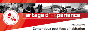 Partage d'Expérience du SDIS du Pas-de-Calais : Contentieux post-feu d'habitation